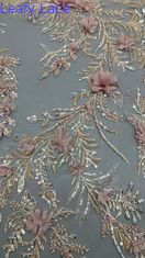 美しい3D花飾り 刺?? 網織り 3D珠飾り 刺??