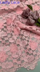 葉のピンク プレッド 刺身 耐久的でエレガント 贅沢な ニット 刺身 織物 蕾丝 織物 結婚式 誕生日 祝日 シーキン プレッド 珠状 織物