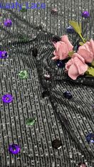 葉っぱ 豪華 シーキン 刺?? 蕾の織物 3D 花柄 エレガント 結婚式刺?? 織物