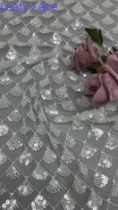 葉っぱ3D花織り シーキン エレガント メッシュ 蕾丝 織り 贅沢 夕方 織り