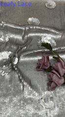 豪華なセックイン刺身布 輝く蕾 100%ポリエステル 夕方用布