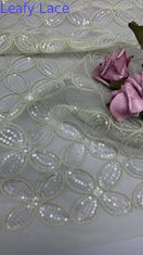 四つ葉のクローバー スパンコール刺繍生地 ガウン用 呼吸する女性のウェディングドレス