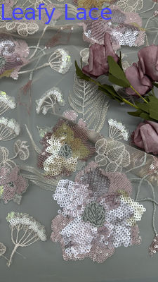 新しいコレクション スパンコール刺繍生地 花柄メッシュ地 衣服 ガウン ファッションデザイン用