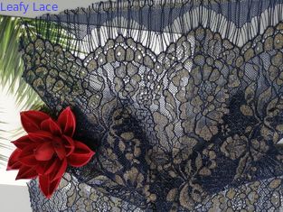 まつげの女性のためのDress Garment金属Lurexの帆立貝の端のレースの生地