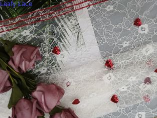 赤い中心党スパンコール100ヤードは生地を刺繍した