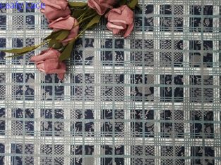 党によって着色される花の印刷されたレースの生地のイブニング・ドレスの生地