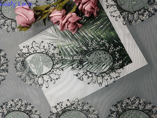 緑によって刺繍されるレースの生地60ヤードのテュルの網党