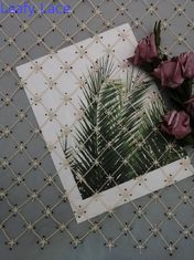 幾何学的なビーズの刺繍の生地