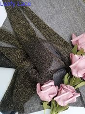 金Lurexはテュルの女性の底を付けるワイシャツのための金属レースの生地を一致させる