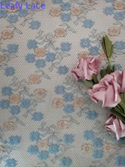 145CMのDress LaceブラウンColor小さい花の刺繍されたレースの生地の女性