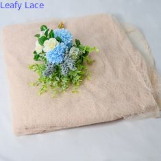 クリーム色の花の上敷の薄い刺繍されたレースのテュルの生地OEKO - Texの標準