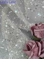 金の花嫁の網のスパンコールの刺繍された生地のスパンコールのレースの生地