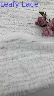 New Collection Luxary Elegant and Durable Mesh wrinkle Lace Fabric for Wedding and Birthday Occasions