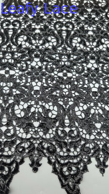 Luxury Shine Sequin Embroidery Elegant Lace Fabric Luxary knit 3D Flower Embroidery Fabric Lace Fabric Dinner Birthday Occasions Hight Quality For Ladies Fabric