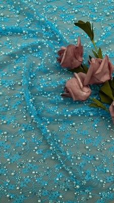 Luxary Beaded Embroidery Lace Fabric Durable and Elegant Lace Embroidery Fabric  Wedding Birthday Occasions Hight Quality Beaded Embroidery Lace