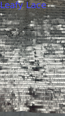 Leafy Sequin Embroiderey Metal Fabric Durable and Elegant Embroidery Fabric Wedding Party Occasions Hight Quality Embroidery Fabric