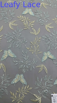 Embroidery Lace Fabric Butterfly Elegent 100% Cotton Luxury Style