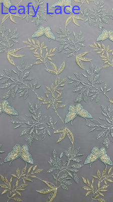 Embroidery Lace Fabric Butterfly Elegent 100% Cotton Luxury Style