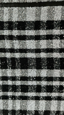 Leafy Luxary Sequin Embroidered Fabric New Collection Plaid Style Fashion Show Fabric