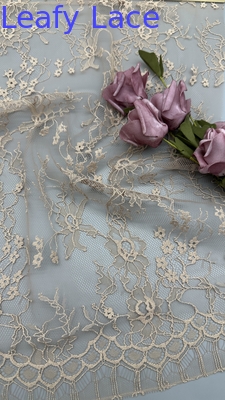 Wedding Party Essential Leafy Embroidery Lace Fabric Elegent Embroidered Fabric