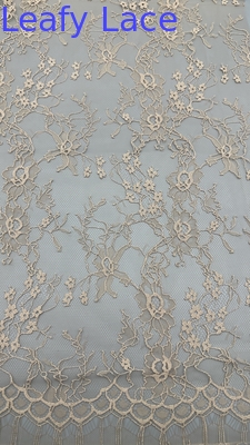 Wedding Party Essential Leafy Embroidery Lace Fabric Elegent Embroidered Fabric