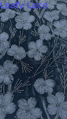 Beaded Embroiderey 3D Floral Lace Fabric Embroidered Fabric Elegant And Breathe Sequin Lace Fabric Luxury Occasion Fabric