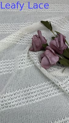 2025 Stretch Lace Fabric for Dressed and Apparel Tulle Soft Strip-type Pattern by the Yard