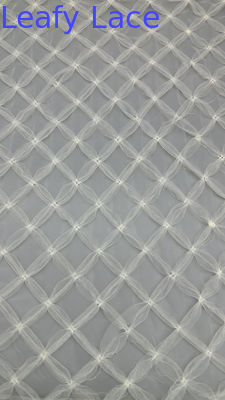 French Chantilly Lace Fabric Breathe Plaid Sequin Mesh Lace Fabric Leafy Fabric