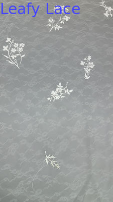 Tulle Mesh Fabric Sequin Shining Leafy New Collection Floral Lace Fabric Party Occasion