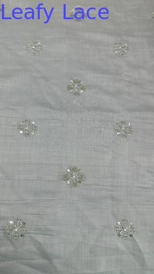 Leafy Tulle Mesh Fabric Lace Fabric Sequin Metallic New Collection for Garments Evening Dressing Design