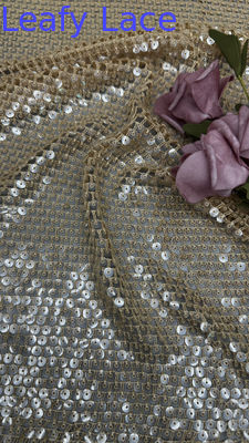 Great Shining Sequin Fabric Embrroidered Fabric Plaid For New Collection For Gowns