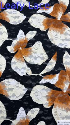 Colorful Black And White Flowers For  Wedding Dresses Customized Beautiful Dresses