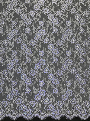 Feminine French Chantilly Lace Fabric Lady Evening Dress Fabric