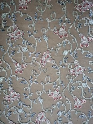 Female Dresses Floral Embroidered Lace Fabric For Lady Garment