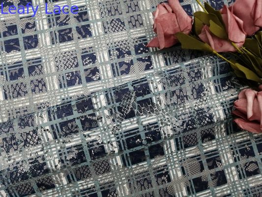 Party Colored Floral Printed Lace Fabric Evening Dress Fabric