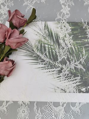 Tulle Mesh Embroidered Cotton Fabric