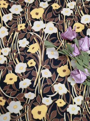 OEM Mesh Tulle Printed Lace Fabric Knitted 145CM Width