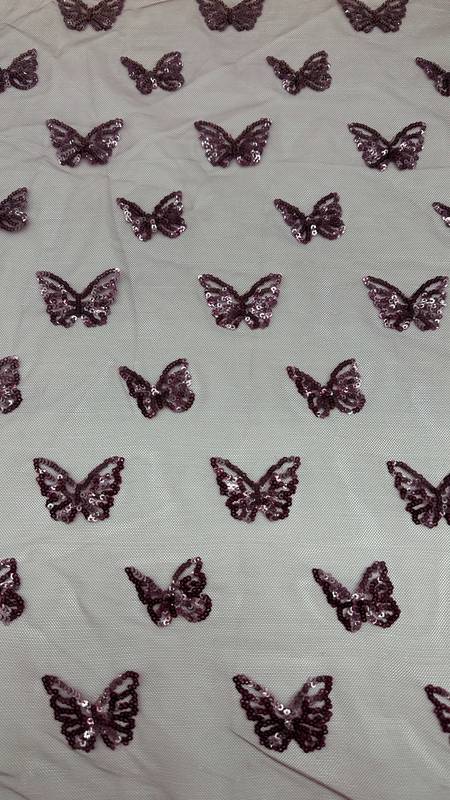 Luxary Butterfly Sequin Embroiderey Fabric Durable and Elegant Luxary Embroidery Fabric Wedding Birthday Occasions Hight Quality Sequin Embroidery Lace Fabric