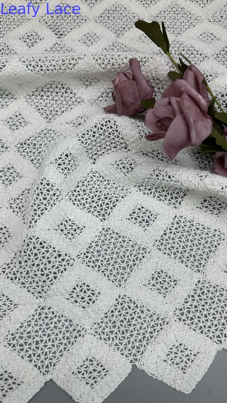 White Lace 100% Cotton Hollow-up Lace Fabric Embroidered Lace Mesh Lace Fabric Occasion Evening Fabric