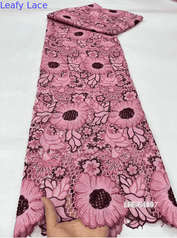 Embroidery Lace Fabric Leser Lace French Vintage Lace Fabric Luxury Mesh Tulle for New Collection