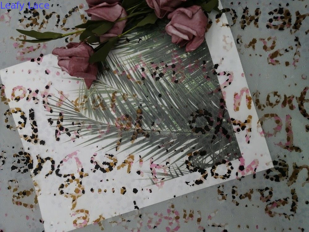 Colored Tulle Mesh Printed Lace Fabric For Evening Dress