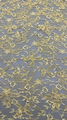 黄色 耐久 優雅 な 刺身 贅沢 な 花 刺身 織物 蕾丝 織物 結婚 誕生日