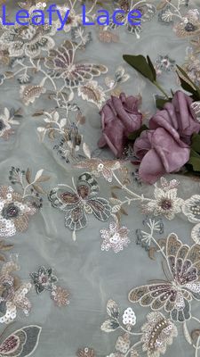 色とりどりのフラワーセキーン 刺?? 蕾の織物 装飾網 葉っぱ オーダーメイド