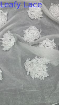 葉のツール網織物 刺身の蕾の織物 花の呼吸網 衣装用葉の網織物
