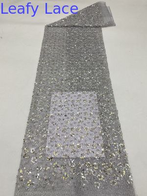 刺身の葉の金属花色の蕾の布 服飾用 結婚服 輝く布