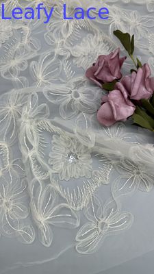 メッシュ ホワイト フローラル プレート 蕾丝 衣装 高密度 刺身 結婚服