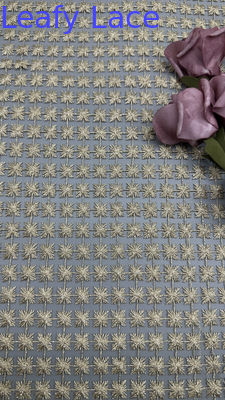 刺繍メタリックレース生地 ホローアップ スパーク シャイニング ブレス ウェディングドレス