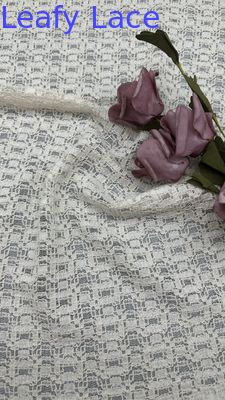 100% コットン ホワイトレース 刺繍 ホローアップ効果 ウェディング イブニング パーティ 衣類