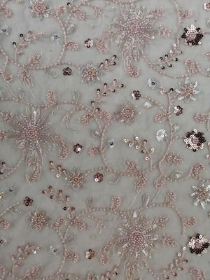 網のビーズの刺繍の生地
