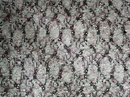 網の緑の点は寝具の記事のためのテュルのレースの生地を刺繍した